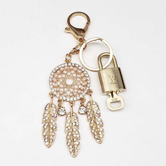 Authentic Louis Vuitton Lock & Key with unbranded Bagcharm, Keycharm, Keychain - Picture 1 of 7
